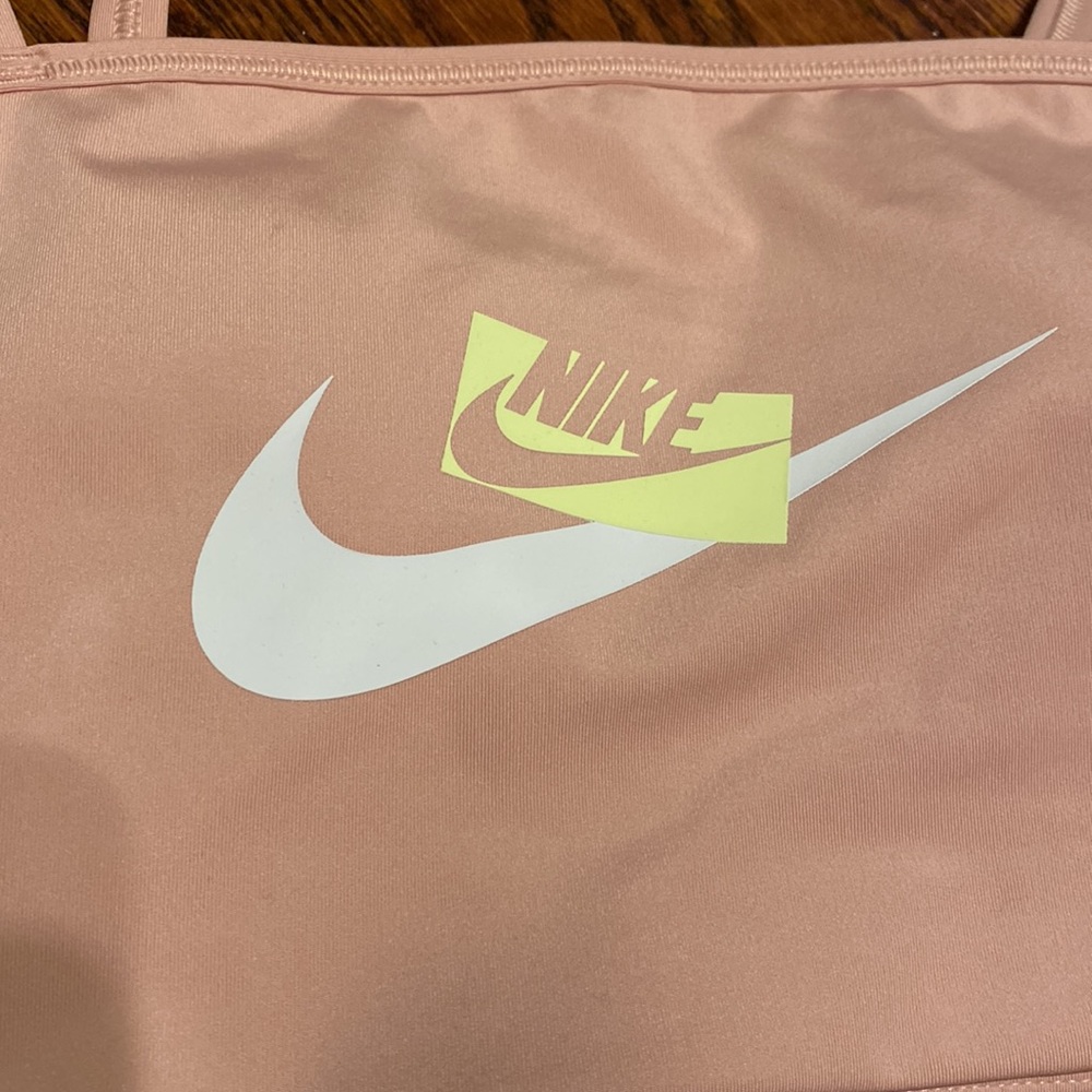 Nike Pink Crop Top Sports Bra - Picture 2 of 4
